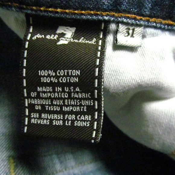 7 for all mankind Jeans Size 31 Made in USA - Picture 4 of 7